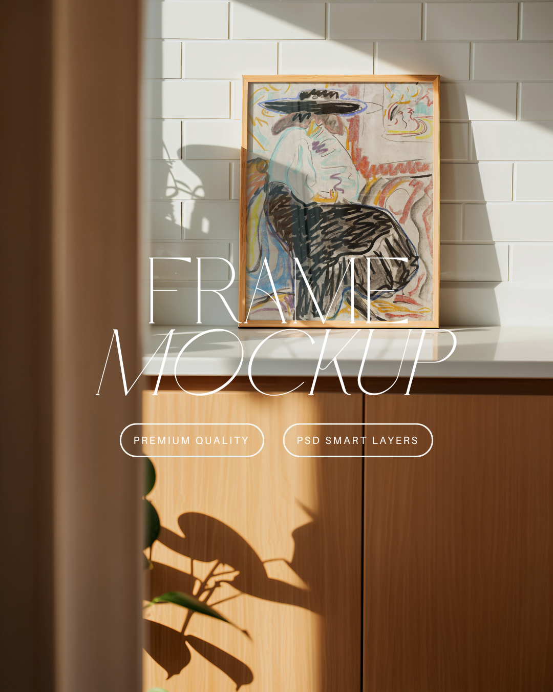 Vertical Poster Frame Mockup