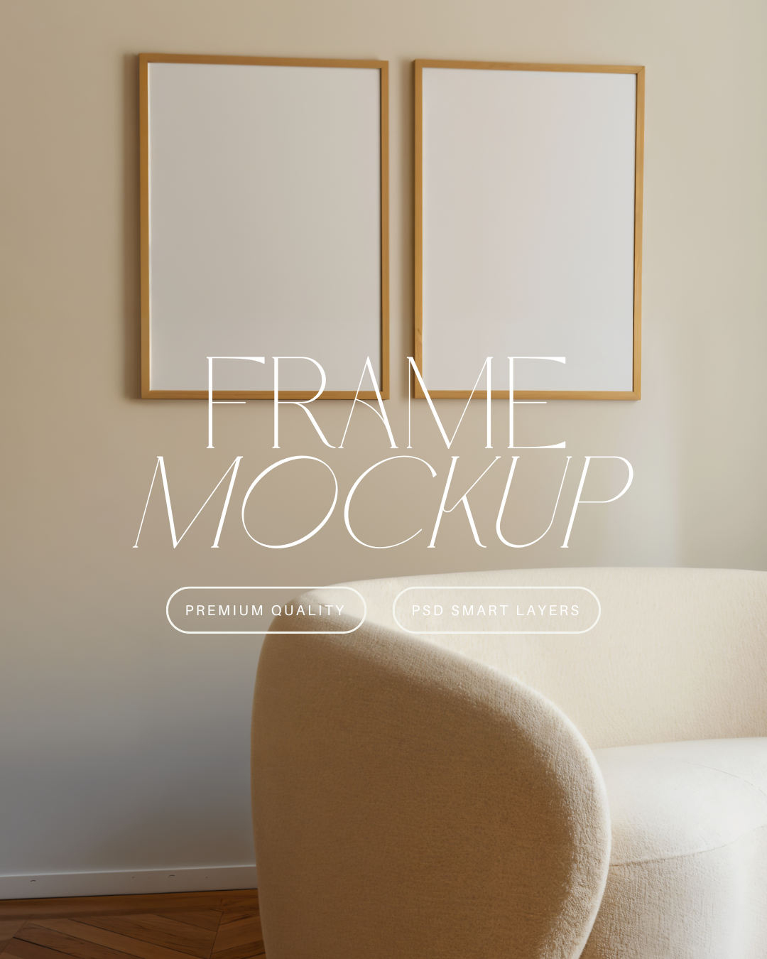 Vertical Poster Frame Mockup Duo