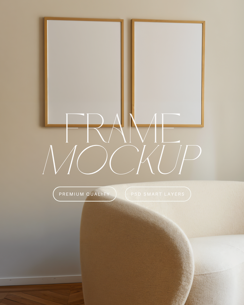 Vertical Poster Frame Mockup Duo