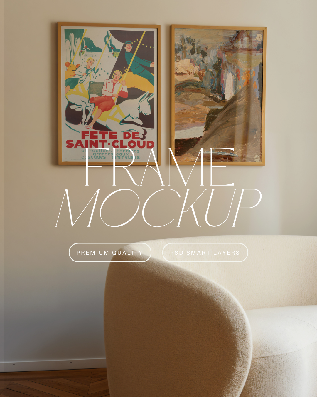 Vertical Poster Frame Mockup Duo