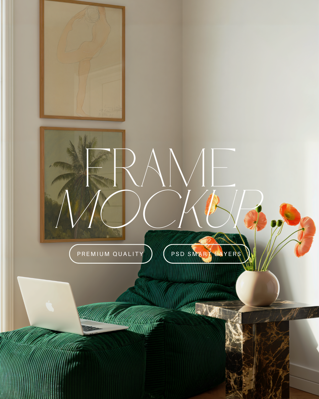 Vertical Poster Frame Mockup Duo