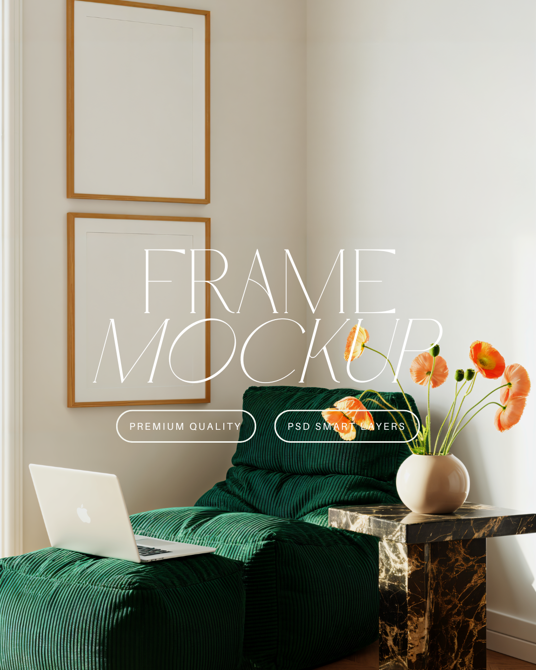 Vertical Poster Frame Mockup Duo
