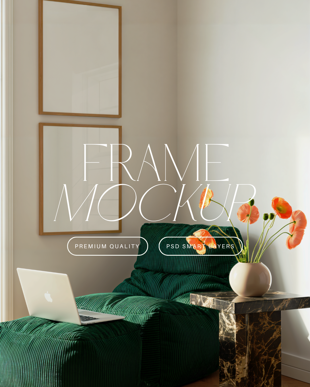 Vertical Poster Frame Mockup Duo