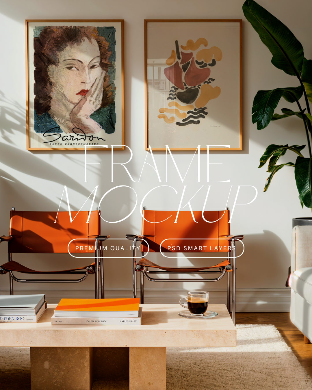 Vertical Poster Frame Mockup Duo