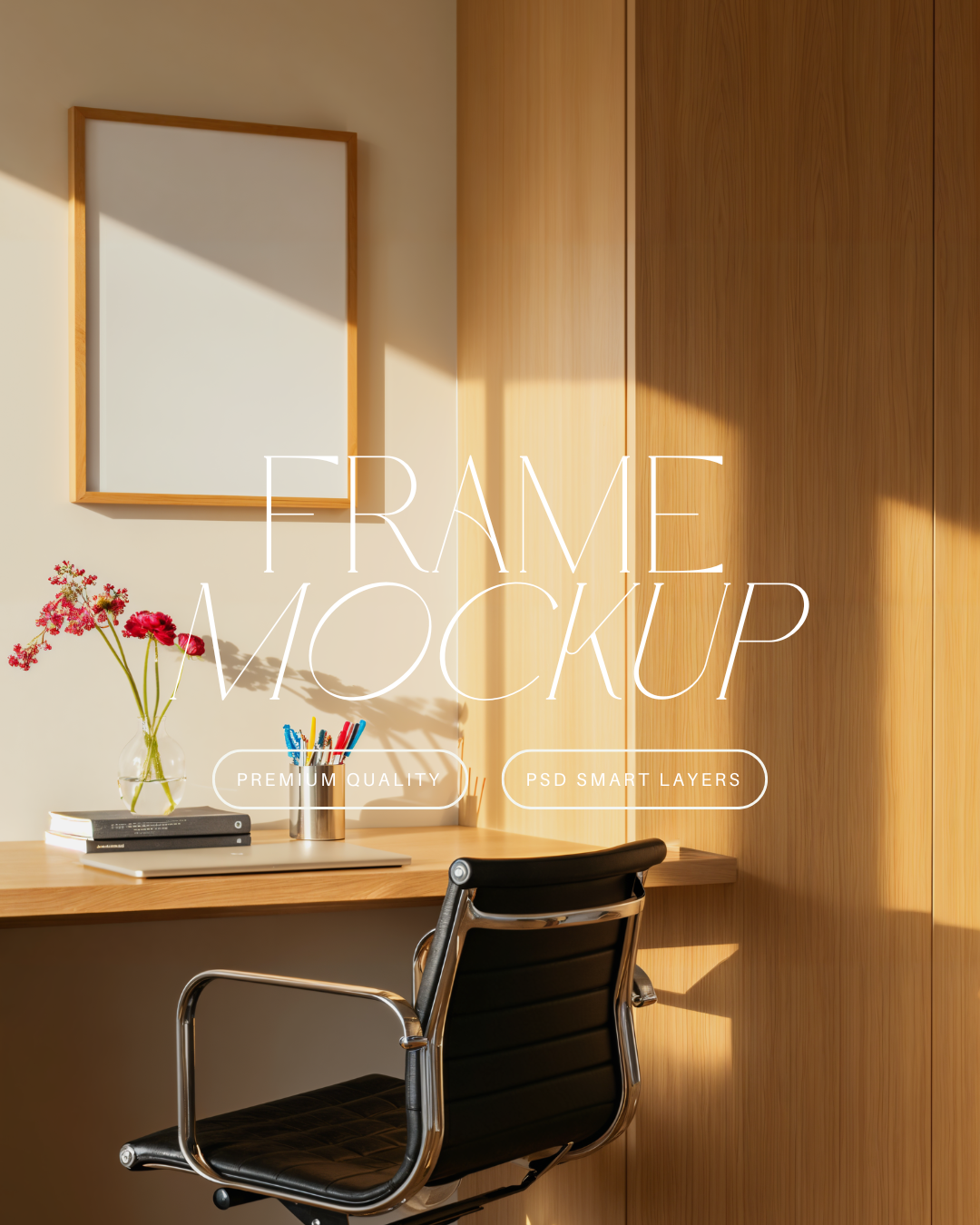 Vertical Poster Frame Mockup