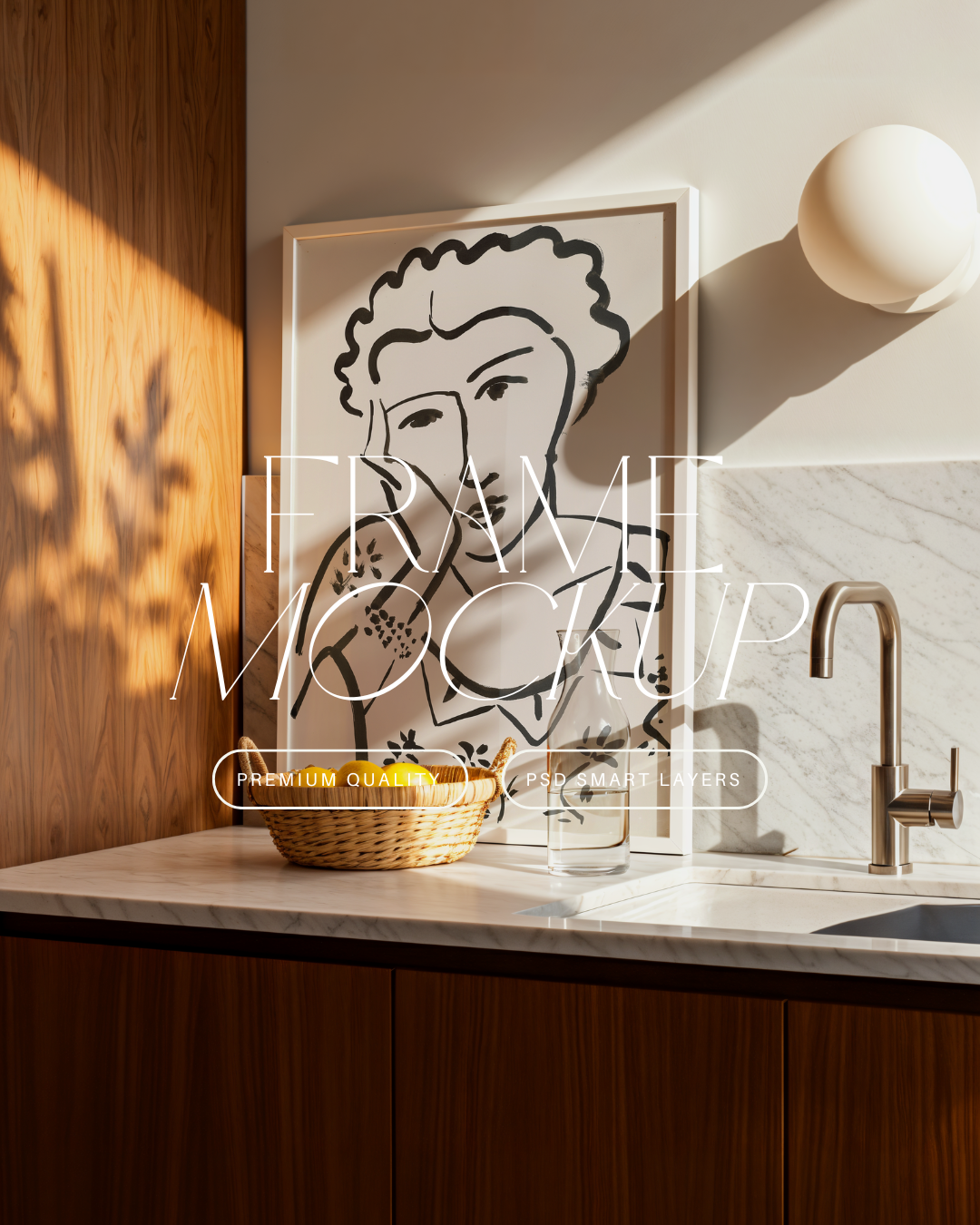 Vertical Poster Frame Mockup