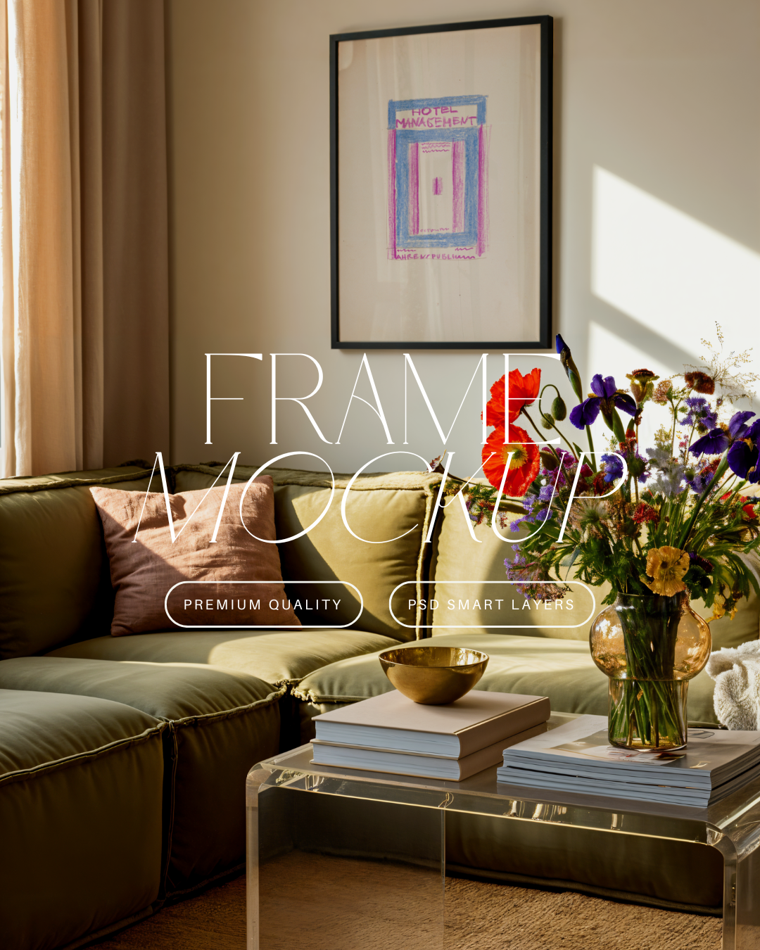 Vertical Poster Frame Mockup