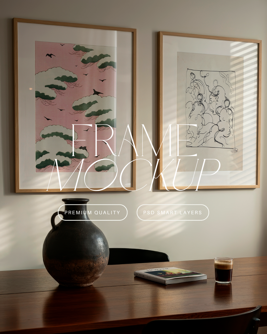 Vertical Poster Frame Mockup Duo