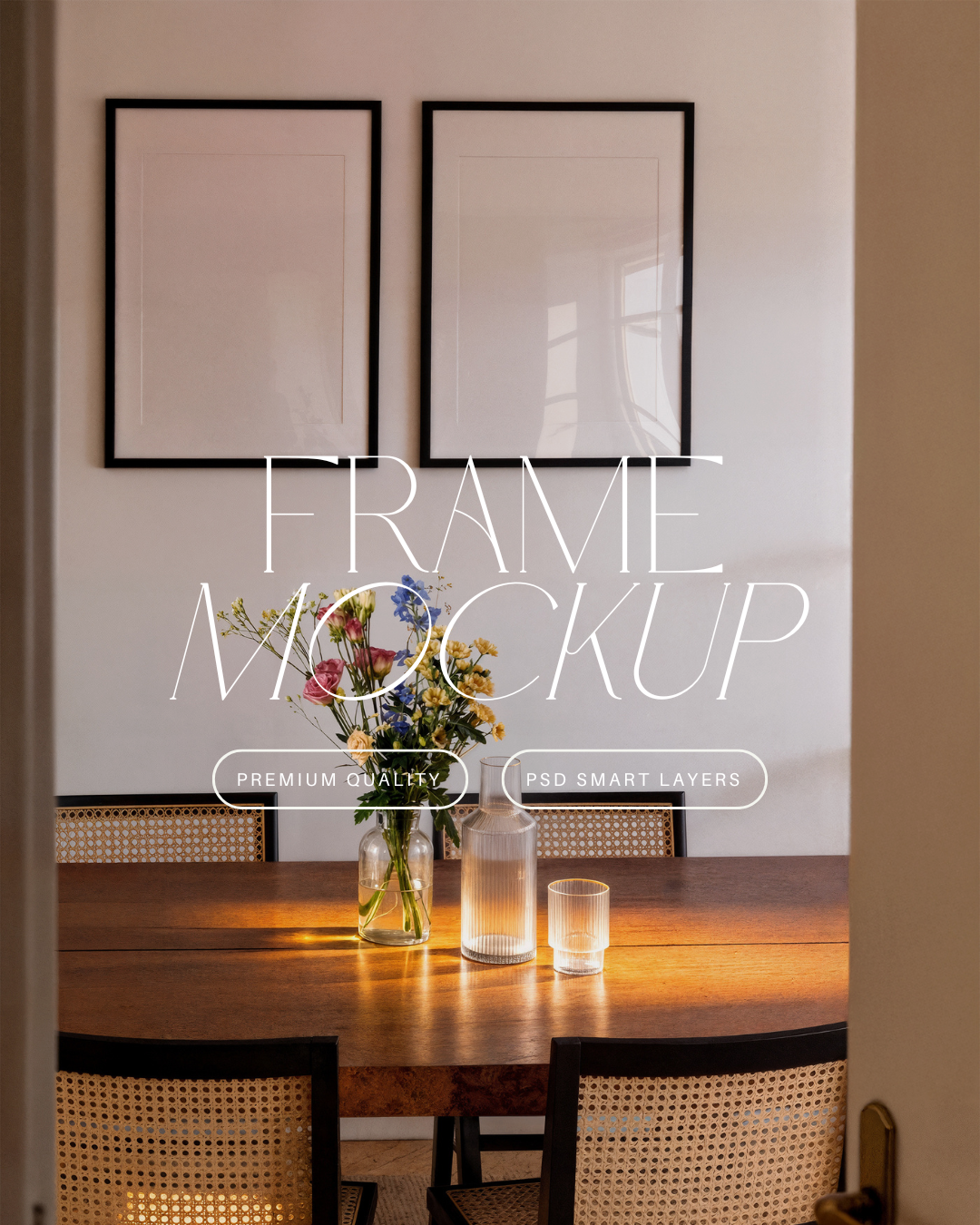 Vertical Poster Frame Mockup Duo