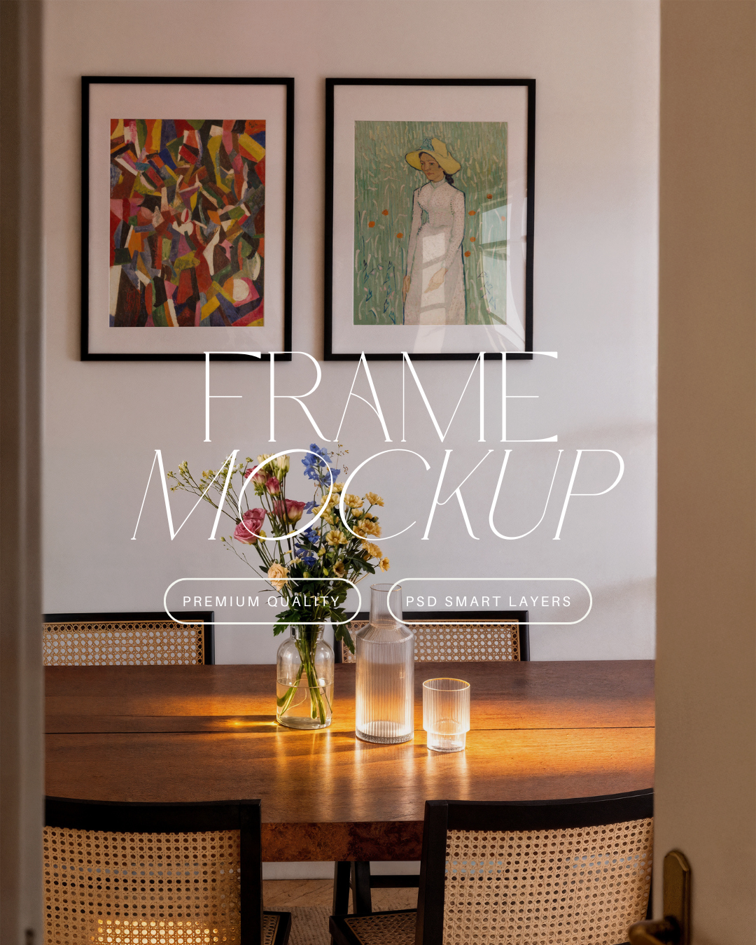 Vertical Poster Frame Mockup Duo