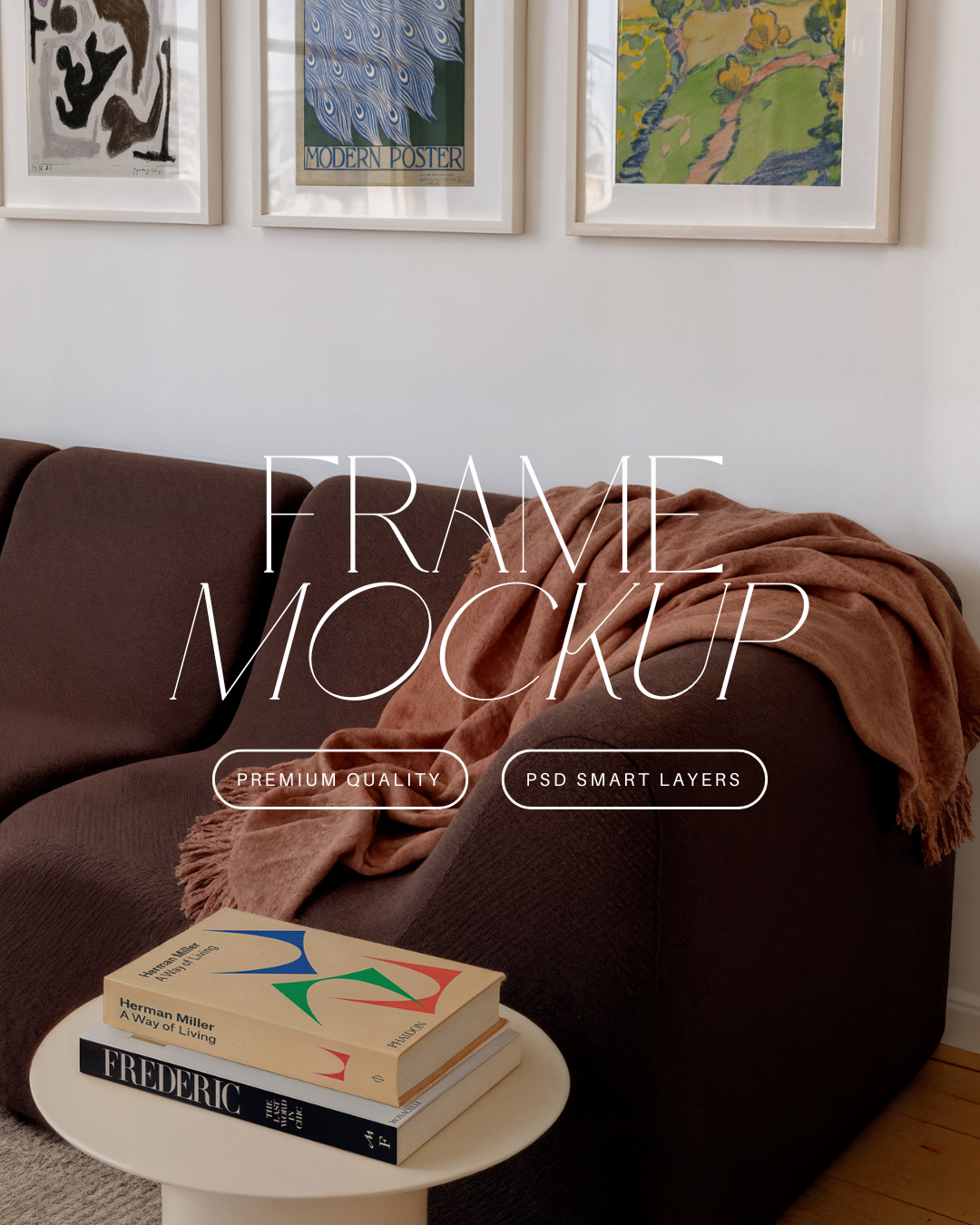 Vertical Poster Frame Mockup Trio