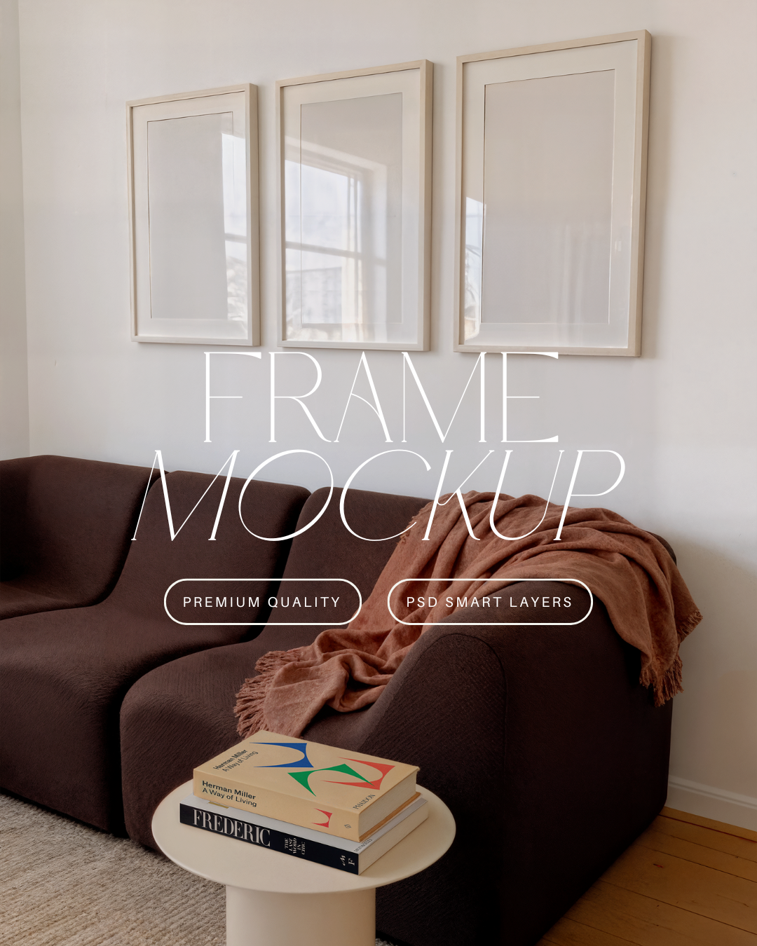 Vertical Poster Frame Mockup Trio