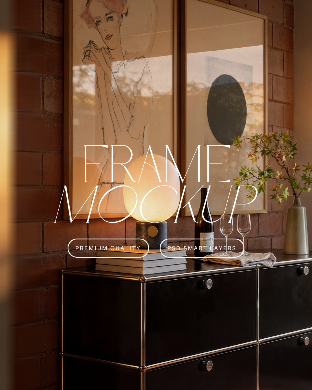 Vertical Poster Frame Mockup Duo