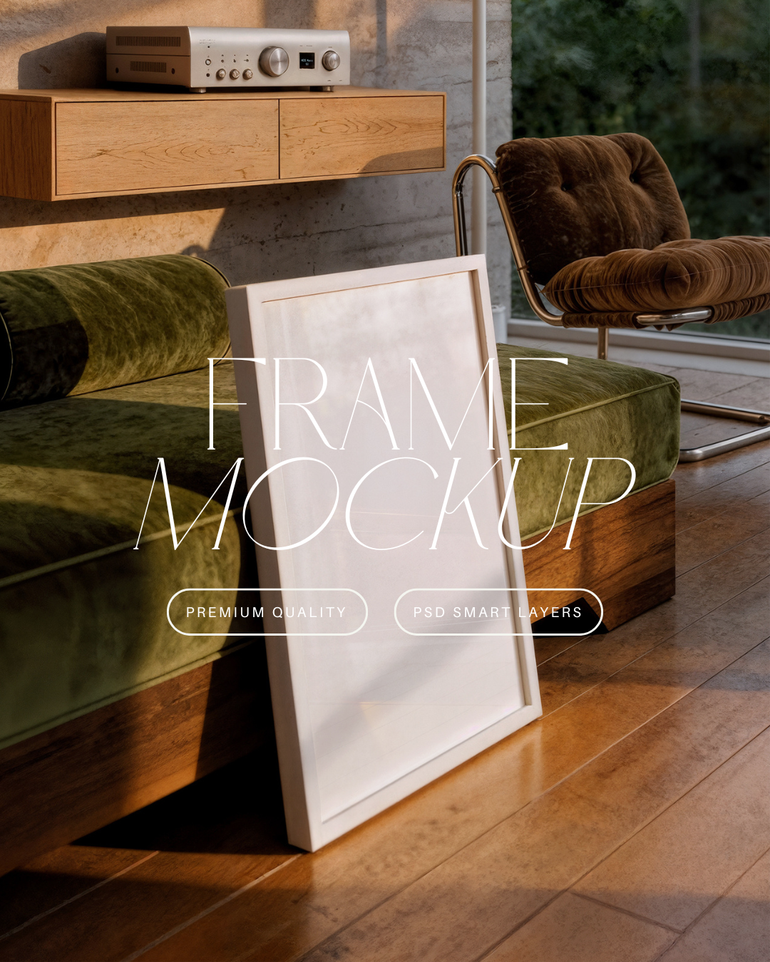 Vertical Poster Frame Mockup