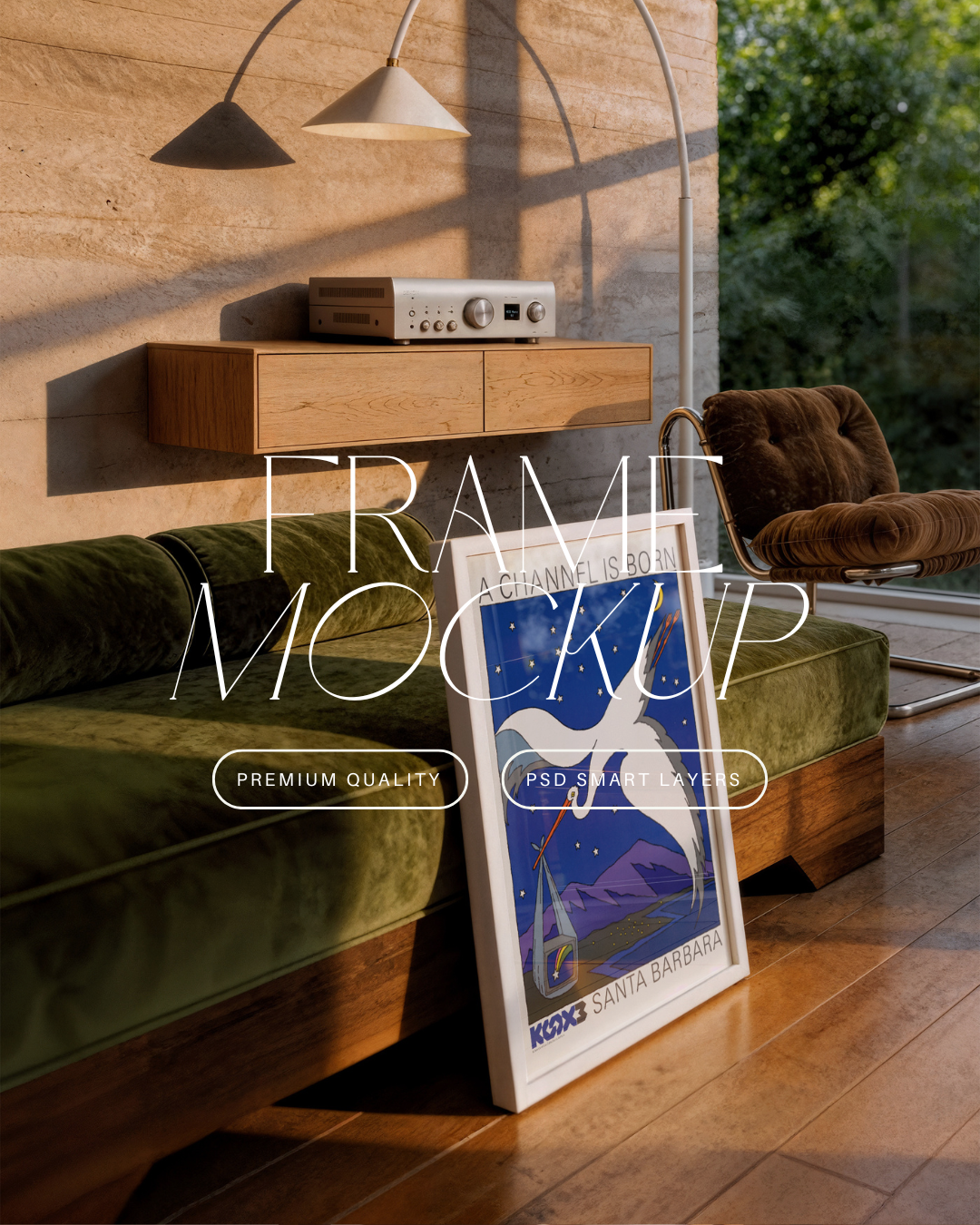 Vertical Poster Frame Mockup