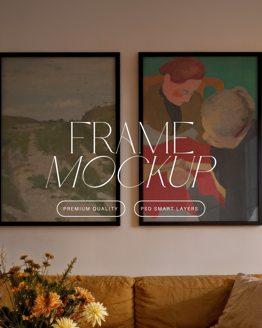 Vertical Poster Frame Mockup Duo