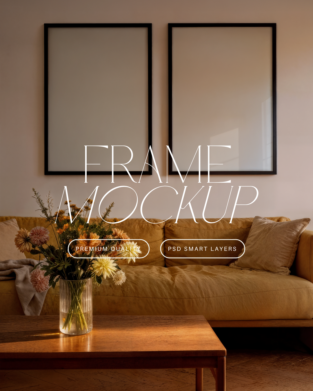 Vertical Poster Frame Mockup Duo