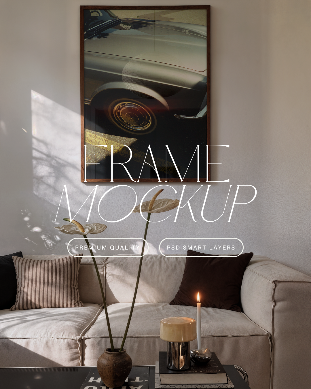 Vertical Poster Frame Mockup