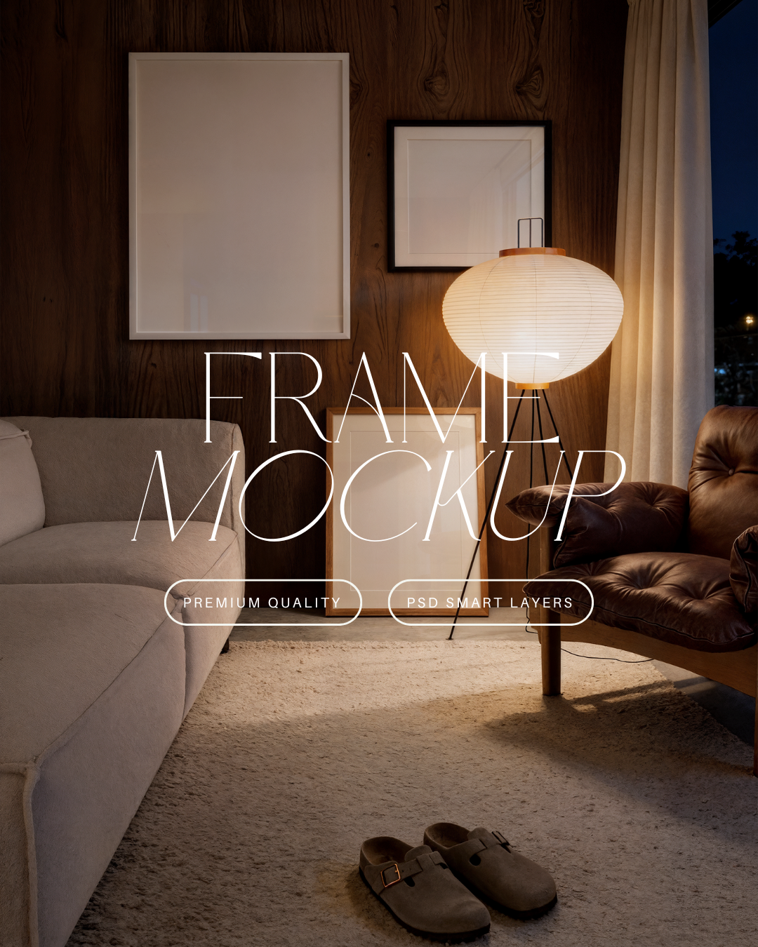 Vertical Poster Frame Mockup Trio