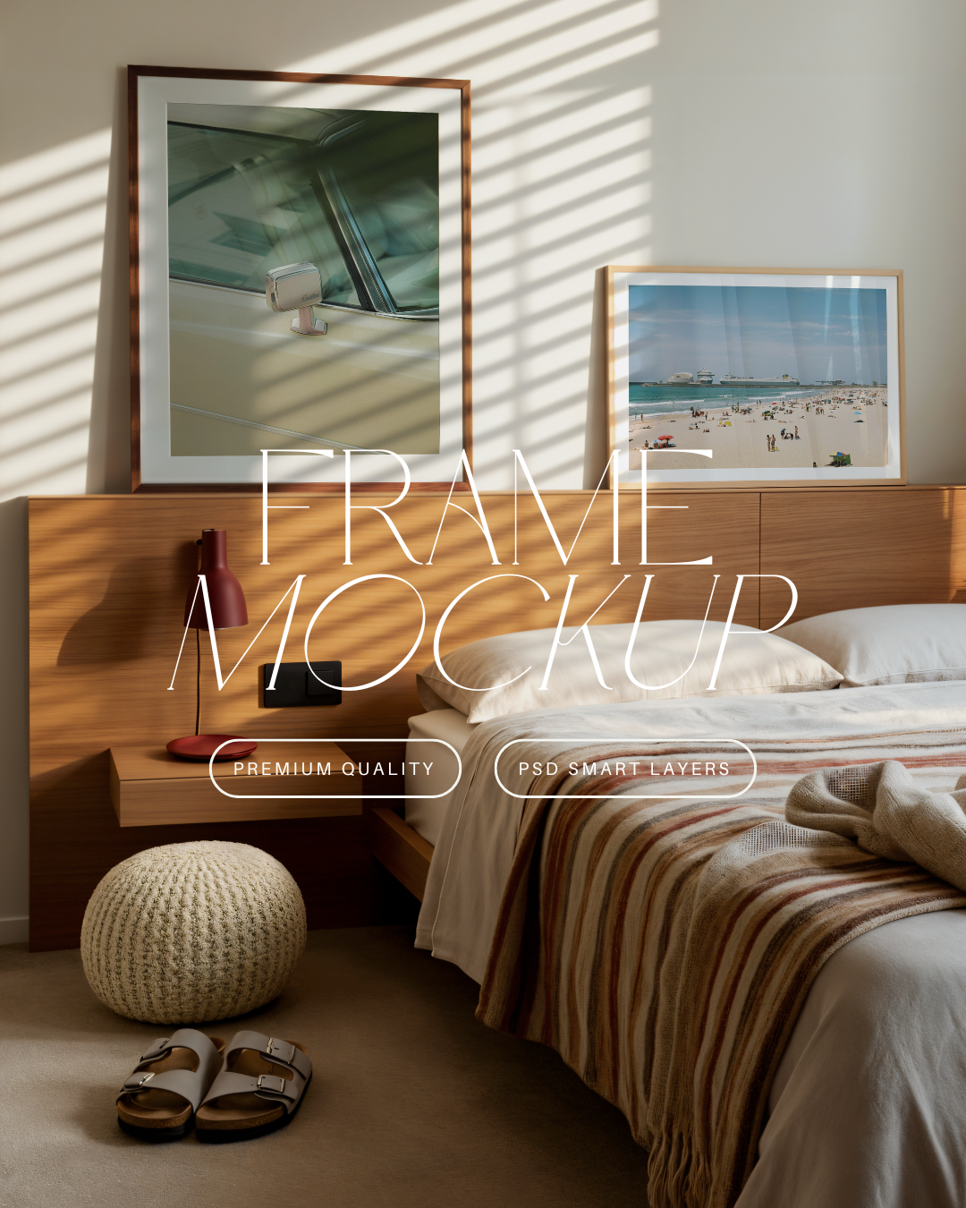 Vertical and Horizontal Poster Frame Mockup Duo