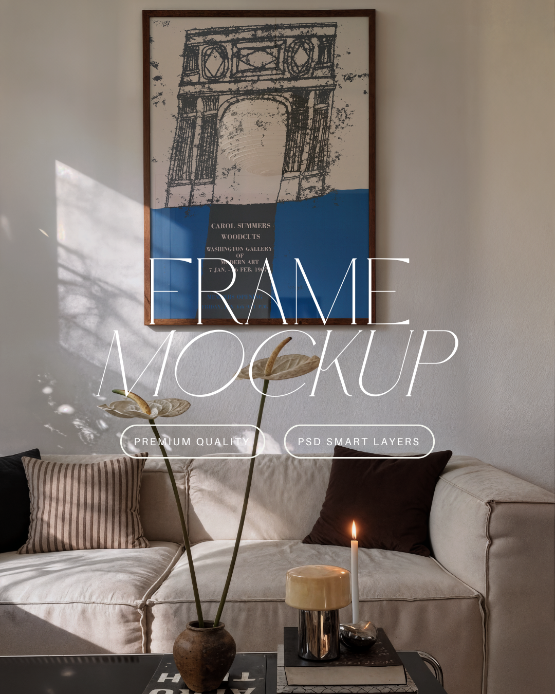 Vertical Poster Frame Mockup