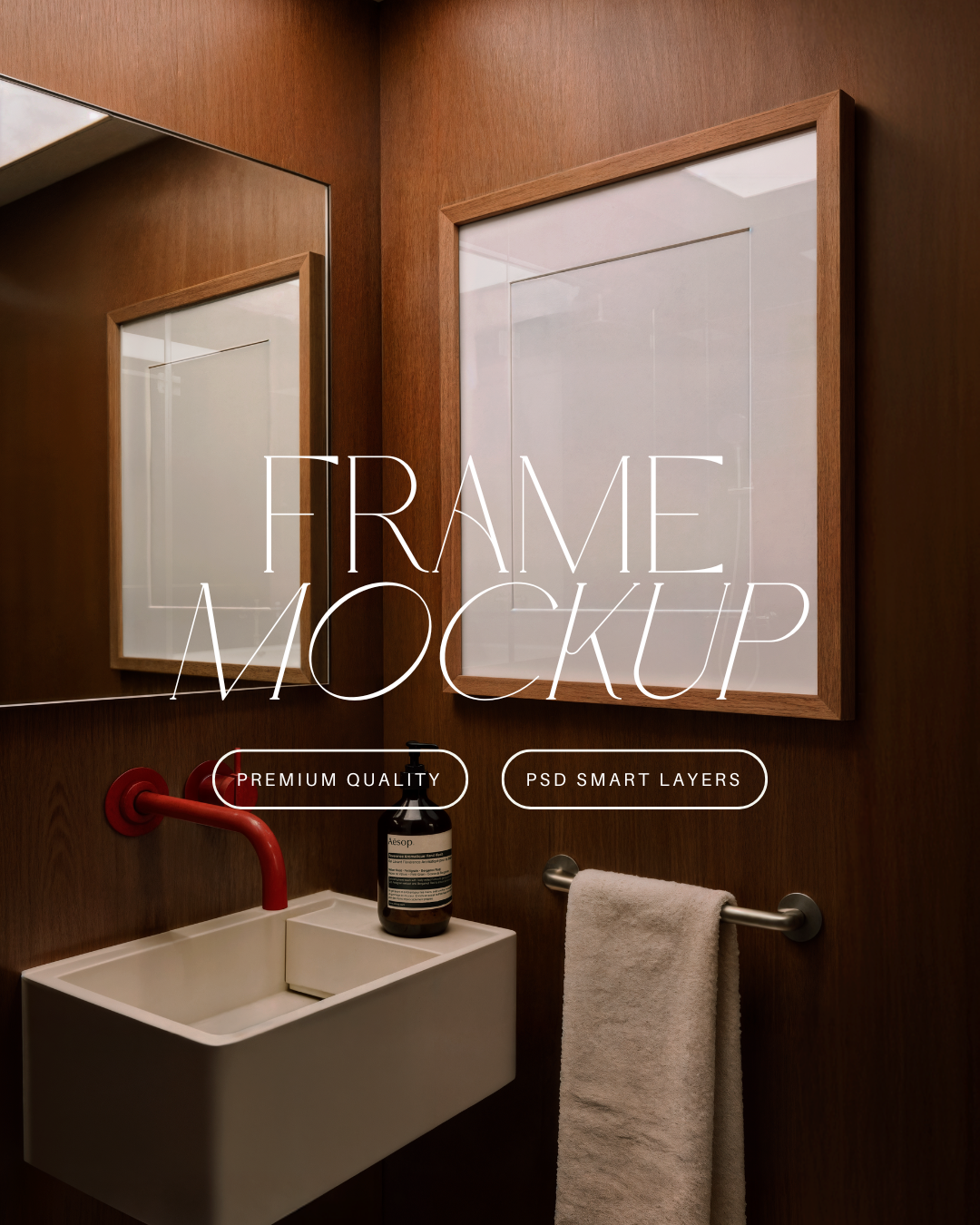 Vertical Poster Frame Mockup