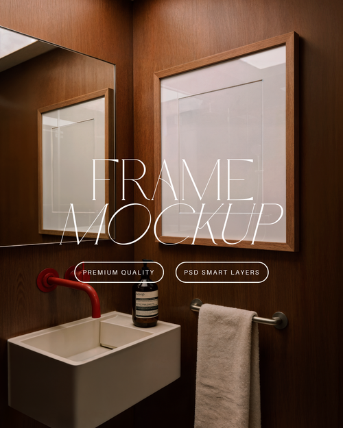 Vertical Poster Frame Mockup