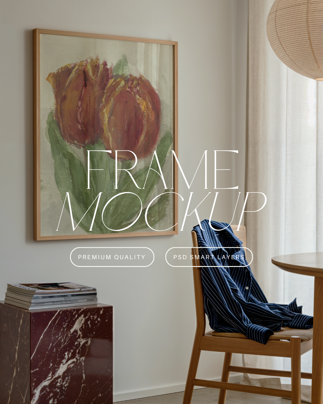 Vertical Poster Frame Mockup