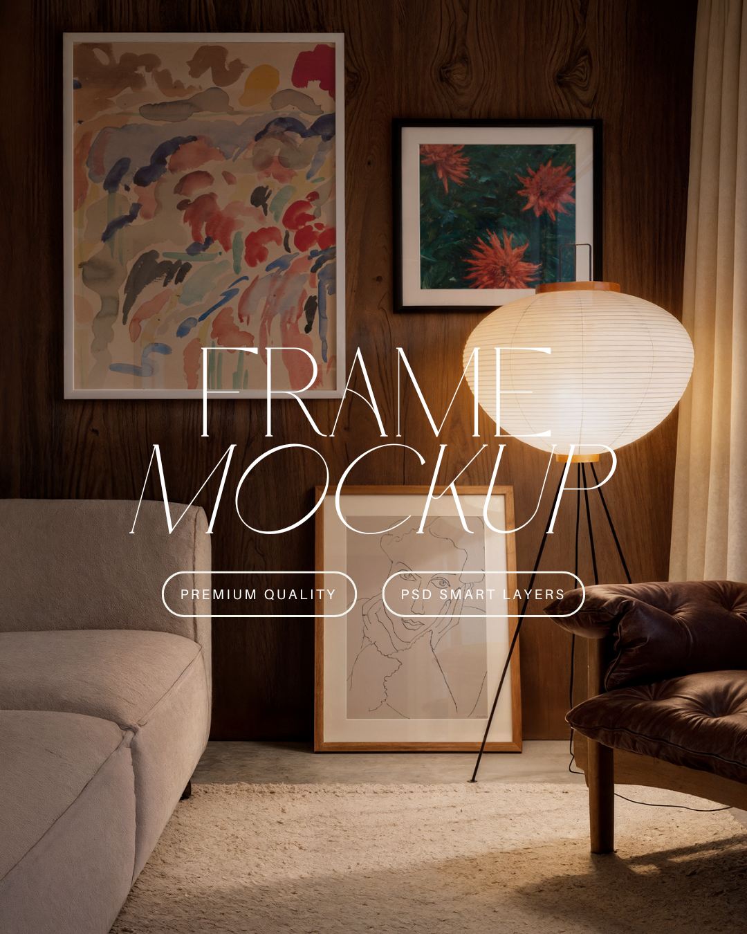 Vertical Poster Frame Mockup Trio