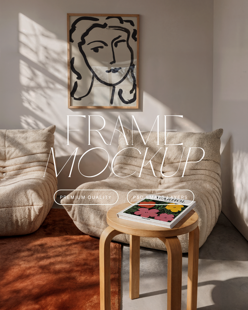 Vertical Poster Frame Mockup